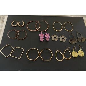 Fashion Earring Lot - 11 Pairs